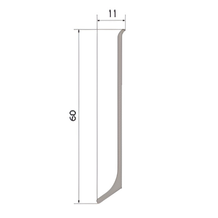 AL60, Plinta din aluminiu, Black Matt, Moldova