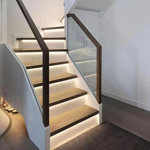 CT10L Profil aluminiu cu bandă difuzie LED pentru trepte, Silver Matt (10 mm) (2.5m)