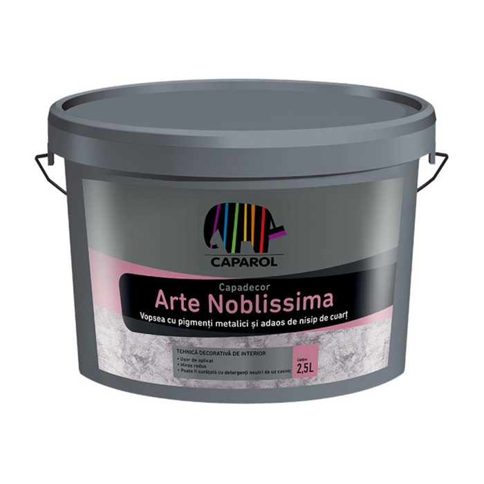 Vopsea lucioasă cu pigmenți metalici Capadecor Arte Noblissima