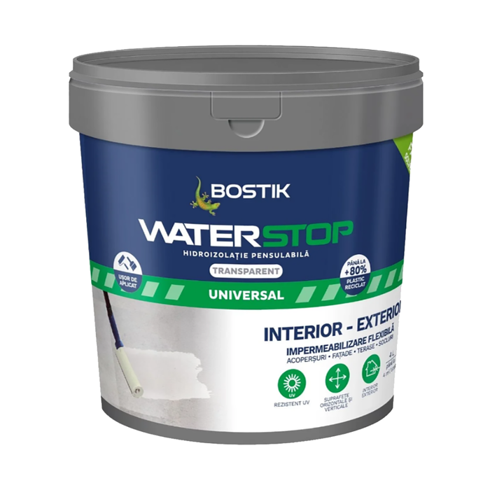 Мембрана гидроизолиционая Waterstop прозрачный 4л