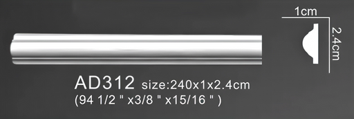 Molding poliuretan AD312 (2.4 x 1 x 240cm)