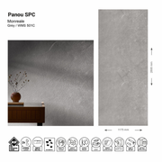 Panou de perete SPC Monreale Grey WMS 501C (1175х2800х4mm)