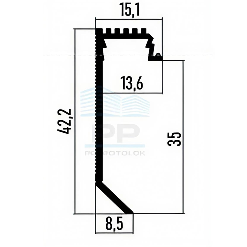 Plintă montare ascunsă ASPL35B PP 2600mm Chisinau