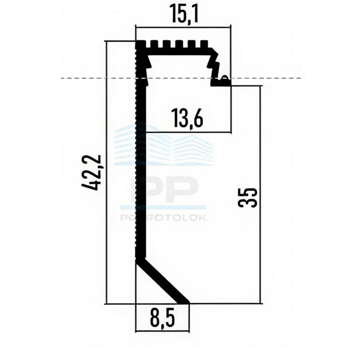 Plintă montare ascunsă ASPL35B PP 2600mm Chisinau