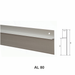Plintă tip ascunsă din aluminiu, AL 80, Silver Matt