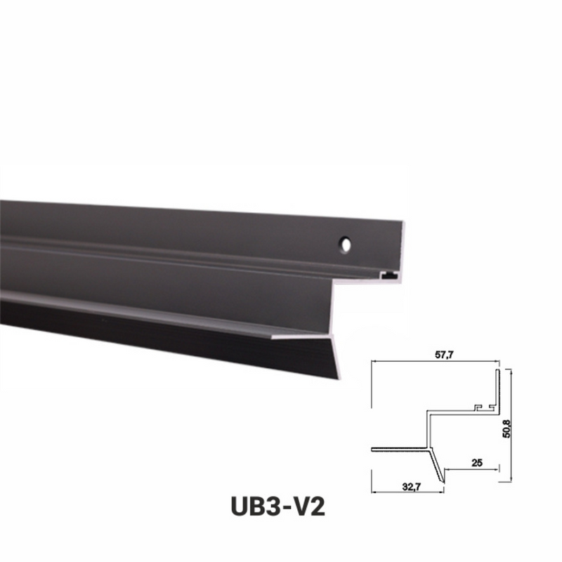 UB3-V2, Profil de tip ascuns pentru tavan, Negru Matt, 2,5m