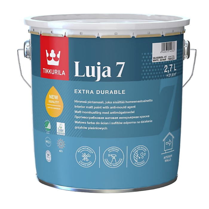 Vopsea interior Tikkurila Luja7 BW 2.7L