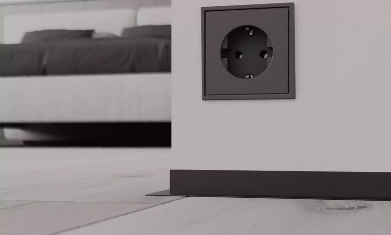 AL16×20, mini plintă pentru pardoseli, Black Matt, 2.5m