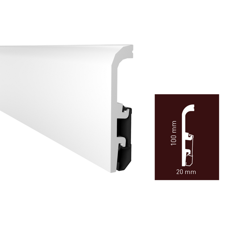 Plinta polimer Vega P1020 1buc. - 2.4m/l