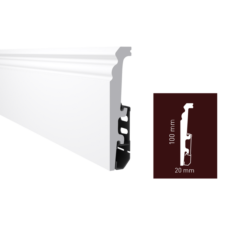 Plinta polimer Vega P1030 (10cm)(2.4m) Arbiton