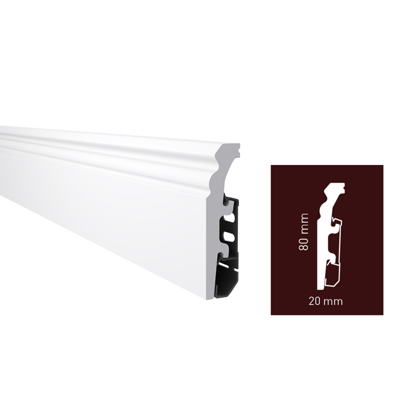 Plinta polimer Vega 0830 (8cm) (2.4m) Arbiton